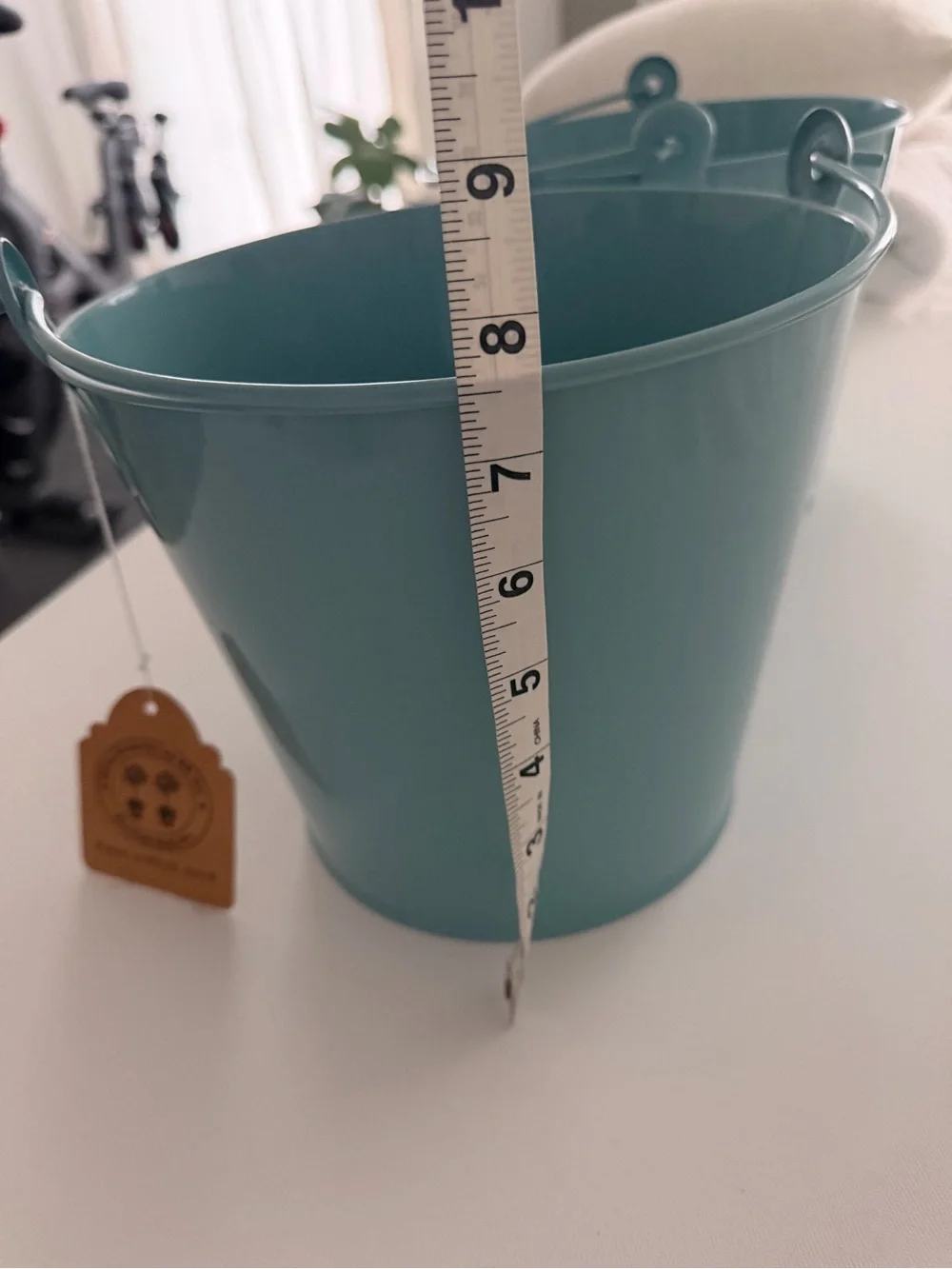 Home Collection Teal Metal Storage Buckets - Set of 2